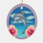 Dolphin Paradise Keramisch Ornament (Links)
