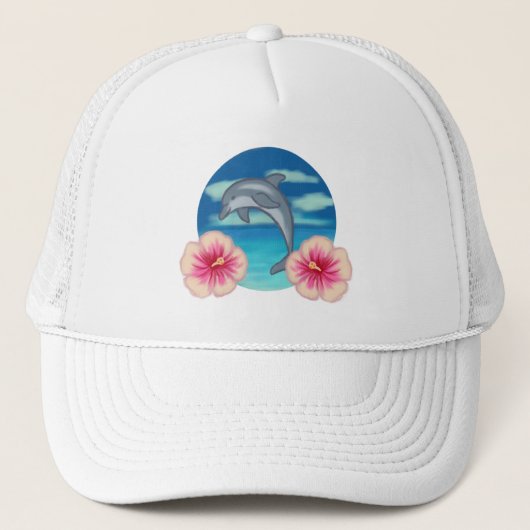 Dolphin Paradise Trucker Pet (Voorkant)