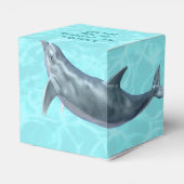 Dolphin Party Favor Box Zee Green met tekst Bedankdoosjes (Achterkant)