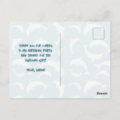Dolphin Party Hartelijk dank van het Kinder Briefk Briefkaart (Achterkant)