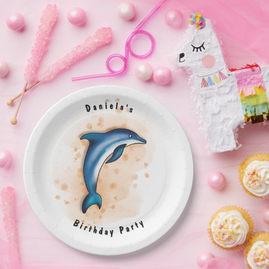 Dolphin Party Papieren Bordje (Feest)
