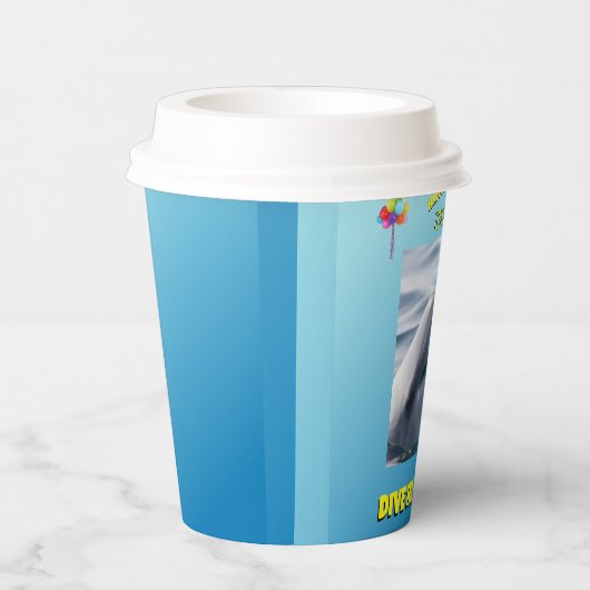 Dolphin Party Splash Papieren Bekers (Rechts)