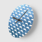Dolphin Pattern Ronde Klok (Hoek)