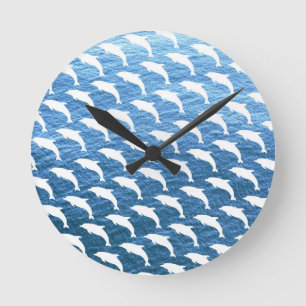 Dolphin Pattern Ronde Klok