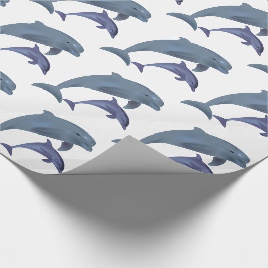 Dolphin Pattern Wrapping Paper Cadeaupapier (Hoek)