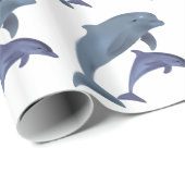 Dolphin Pattern Wrapping Paper Cadeaupapier (Rol Hoek)