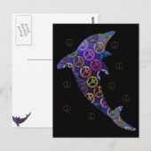 Dolphin Peace Donderdag Briefkaart (Voorkant / Achterkant)