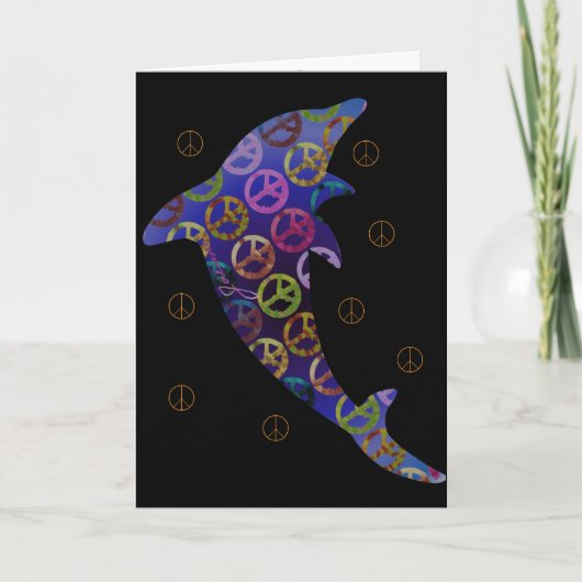 Dolphin Peace donderdag Wenskaart Kaart (Voorkant)