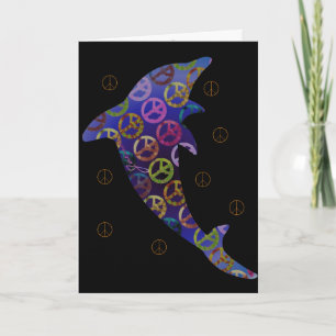 Dolphin Peace donderdag Wenskaart Kaart