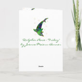 Dolphin Peace Friday Shell Wenskaart Kaart (Achterkant)