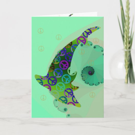 Dolphin Peace Friday Shell Wenskaart Kaart (Voorkant)