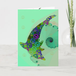 Dolphin Peace Friday Shell Wenskaart Kaart
