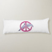 Dolphin Peace Pink Lichaamskussen (Achterkant)