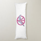 Dolphin Peace Pink Lichaamskussen (Achterkant (Verticaal))