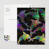 Dolphin Peace Pod Briefkaart (Voorkant / Achterkant)