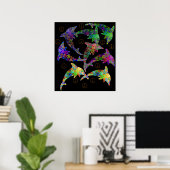 Dolphin Peace Pod Poster (Thuiskantoor)