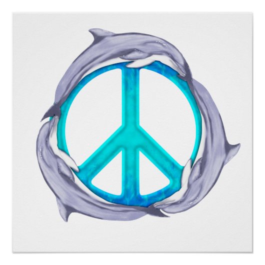 Dolphin Peace Poster (Voorkant)