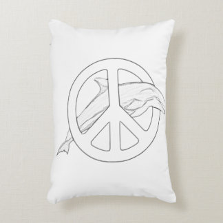 Dolphin Peace Sign Adult Colour Pillow Accent Kussen