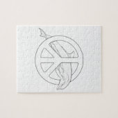 Dolphin Peace Sign Adult Colour Puzzle Legpuzzel (Horizontaal)