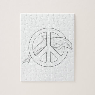 Dolphin Peace Sign Adult Colour Puzzle Legpuzzel