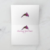 Dolphin Peace woensdag Wenskaart Kaart (Binnen)