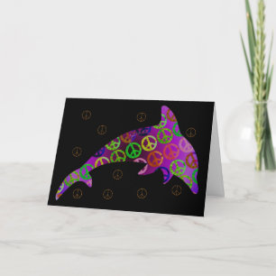 Dolphin Peace woensdag Wenskaart Kaart