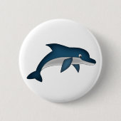 Dolphin Pin Ronde Button 5,7 Cm (Voorkant)