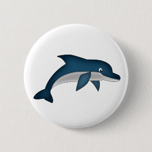Dolphin Pin Ronde Button 5,7 Cm