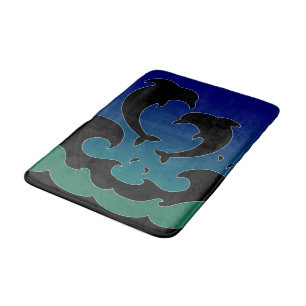Dolphin Play Bath Rug Badmat