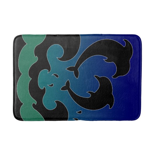 Dolphin Play Bath Rug Badmat (Voorkant)