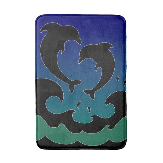 Dolphin Play Bath Rug Badmat (Voorkant Verticaal)
