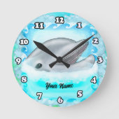 Dolphin Play Clock Ronde Klok (Voorkant)