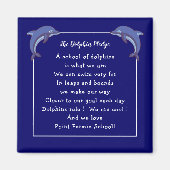 Dolphin Pledge - School Motto en Logo Magneet (Voorkant)