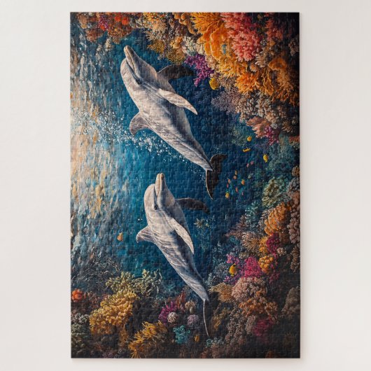 Dolphin Pod Coral Reef Legpuzzel (Verticaal)
