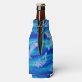 Dolphin Pod Fles en Can Huggies Flesjeskoeler (Fles Achterkant)