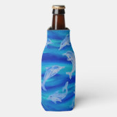 Dolphin Pod Fles en Can Huggies Flesjeskoeler (Fles Voorkant)