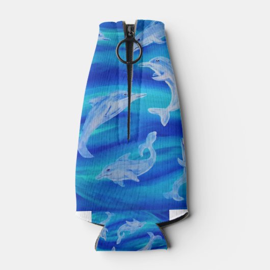 Dolphin Pod Fles en Can Huggies Flesjeskoeler (Achterkant)