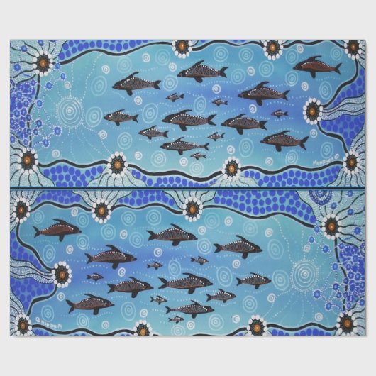 Dolphin Pod Wrapping Papier 1 (Vlak)