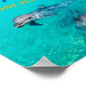 Dolphin Pool Party Welcome Sign - Birthday Decor Poster (Hoek)