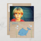 Dolphin Pool Verjaardagsfeest Uitnodigen Briefkaar Uitnodiging Briefkaart (Voorkant / Achterkant)