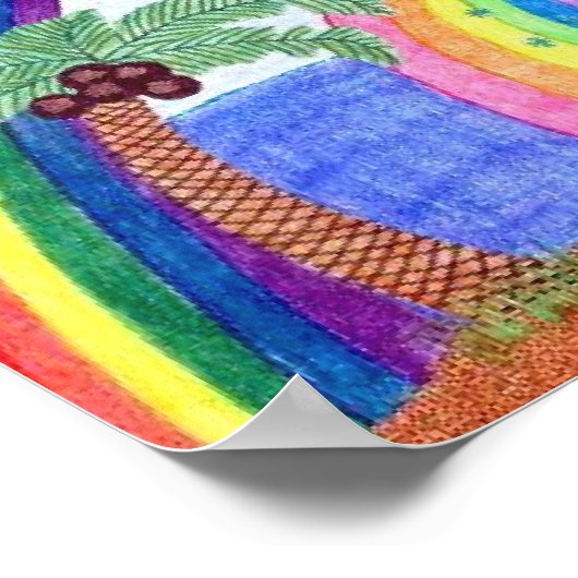 Dolphin Rainbow Poster (Hoek)