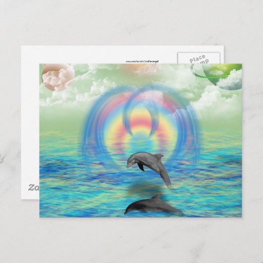 Dolphin Rising Briefkaart (Voorkant / Achterkant)