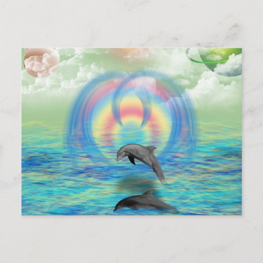 Dolphin Rising Briefkaart (Voorkant)