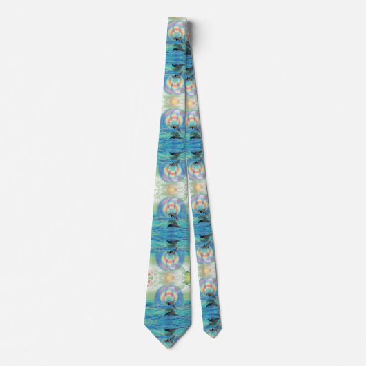 Dolphin Rising Stropdas (Voorkant)