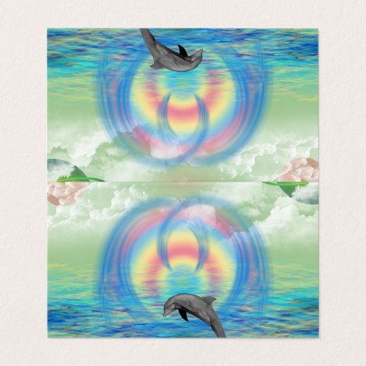 Dolphin Rising Visitekaartje (Buitenkant ongevouwen)