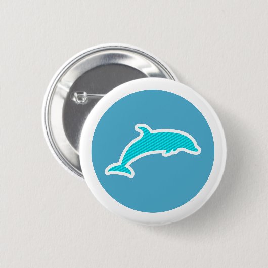 Dolphin Ronde Button 5,7 Cm (Voorkant /achterkant)