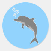 Dolphin Ronde Sticker (Voorkant)