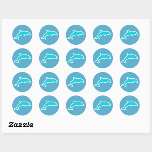 Dolphin Ronde Sticker (Vel)