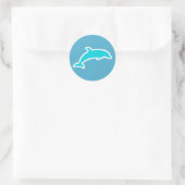 Dolphin Ronde Sticker (Tas)