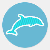 Dolphin Ronde Sticker (Voorkant)